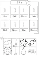 Vorschau - Arbeitsblätter - Lesen und kleben zu den Buchstaben - Seite 3