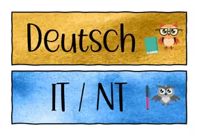 Vorschau - Bildkarten - Fächerübersicht - Motiv Eule - Deckblatt