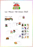 Vorschau - Anderer Materialtyp - Lese-Mitmach-Heft: Zootiere (DaZ) - Deckblatt