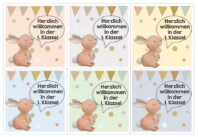 Vorschau - Bildkarten - Hasenklasse Willkommenskärtchen - Seite 2