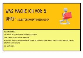 Vorschau - Fördermaterial/Inklusion - Was mache ich vor 8 Uhr- Selbstorganisationsplakate - Seite 1