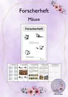 Vorschau - Arbeitsblätter - Forscherheft Mäuse - Deckblatt