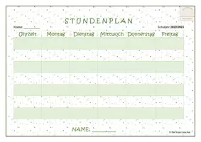 Vorschau - Arbeitsblätter - 7 STUNDENPLAN-VORLAGEN (editierbar) - Seite 1