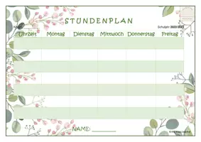 Vorschau - Arbeitsblätter - 7 STUNDENPLAN-VORLAGEN (editierbar) - Deckblatt
