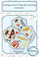 Vorschau - Spiele - Schnapp mich | Finde den Zwilling | Wörter mit I i | Kartenspiel - Deckblatt