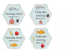 Vorschau - Spiele - Schnapp mich | Finde den Zwilling | Wörter mit I i | Kartenspiel - Seite 1