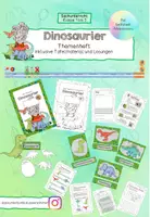 Vorschau - Arbeitsblätter - Dinosaurier - Themenheft - Deckblatt