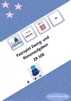 Vorschau - Fördermaterial/Inklusion - Paarspiel Rechentrick: Zwerg und Riesenaufgaben - Deckblatt