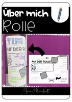 Vorschau - Mal- und Bastelvorlagen - Über mich - Rolle - Schuljahresbeginn / Kennenlernspiel / Steckbrief - Deckblatt