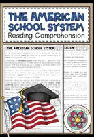 Vorschau - Arbeitsblätter - The American School System - Reading Comprehension (2-fach differenziert + Conversation Strips) - Deckblatt