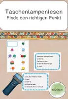 Vorschau - Stationenlernen - Taschenlampenlesen - Suche den richtigen Punkt - Deckblatt