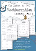 Vorschau - Arbeitsblätter - Die Nachbarzahlen im Zahlenraum bis 100 - Deckblatt