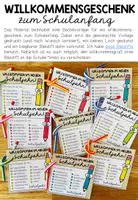 Vorschau - Mal- und Bastelvorlagen - Willkommensgruß / Willkommensgeschenk für den Schulanfang (für biegbare Stifte geeignet) - Seite 1