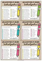 Vorschau - Mal- und Bastelvorlagen - Willkommensgruß / Willkommensgeschenk für den Schulanfang (für biegbare Stifte geeignet) - Seite 3