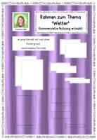 Vorschau - selbst erstellte Cliparts/Grafiken - Rahmen zum Thema "Wetter" - kommerzielle Nutzung - Deckblatt