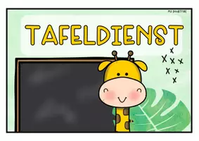 Vorschau - Poster - Giraffenklasse | Klassendienste | Klassenraum verschönern | Classroom Management - Seite 1