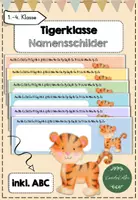Vorschau - Bildkarten - Tigerklasse Namensschilder inkl. ABC - Deckblatt