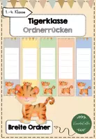 Vorschau - Bildkarten - Tigerklasse Ordnerrücken - Deckblatt