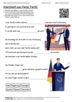 Vorschau - Arbeitsblätter - Arbeitsblatt "Politik" + Onlineübung & MP3 + Infografik - Deckblatt