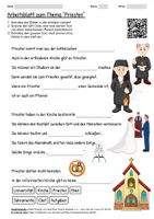 Vorschau - Arbeitsblätter - Arbeitsblatt "Priester" + Onlineübung & MP3 + - Deckblatt