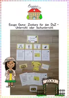 Vorschau - Arbeitsblätter - Zootiere: Escape Game / Escape Room & Suchsel (DaZ / Sachunterricht) - Kl. 2/3 - Deckblatt