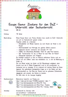 Vorschau - Arbeitsblätter - Zootiere: Escape Game / Escape Room & Suchsel (DaZ / Sachunterricht) - Kl. 2/3 - Seite 1