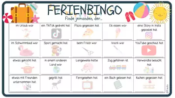 Vorschau - Spiele - Ferienbingo - SOMMER - Seite 1