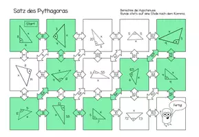 Vorschau - Arbeitsblätter - Materialpaket Pythagoras Berechnung Kathete und Hypotenuse - Seite 2