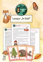 Vorschau - Arbeitsblätter - Lesespur Im Wald, differenziert, Lesen #edukisummer - Deckblatt