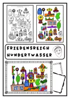 Vorschau - Stundenentwürfe - FRIEDENSREICH HUNDERTWASSER (Zeichenvorlagen) - Deckblatt