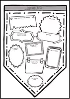 Vorschau - Anderer Materialtyp - Steckbriefe Englisch, Sek 1, Wimpel, verschiedene Vorlagen und Fragen, About me - Seite 1