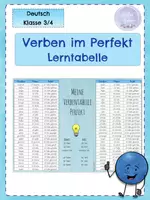 Vorschau - Fördermaterial/Inklusion - FREEBIE++Verben im PERFEKT I Lerntabelle Übungshilfe - Deckblatt