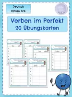 Vorschau - Fördermaterial/Inklusion - Verben im PERFEKT I Übungskartei I Klasse 3 und 4 - Deckblatt