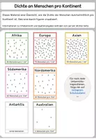 Vorschau - Fördermaterial/Inklusion - Vergleich: Dichte der Menschen pro Kontinent - Deckblatt