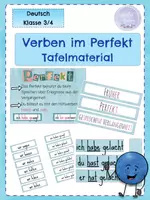 Vorschau - Fördermaterial/Inklusion - Verben im PERFEKT I Tafelmaterial I Klasse 3 und 4 - Deckblatt