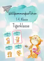 Vorschau - Poster - Willkommenskärtchen für die Tigerklasse - Deckblatt