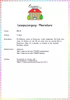 Vorschau - Arbeitsblätter - Meerestiere: Lesespaziergang (3-fach differenziert) - Deutsch - Kl. 1/2 - Seite 1