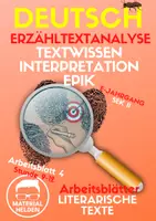 Vorschau - Arbeitsblätter - Textwissen Analyse & Interpretation Epik (Kafka AB 4) - Deckblatt