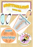 Vorschau - Poster - Geburtstagskalender - summer vibes - Deckblatt