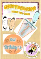 Vorschau - Poster - Geburtstagskalender - summer vibes - English version - Deckblatt