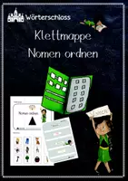 Vorschau - Mal- und Bastelvorlagen - Materialpaket Klettmappen Wortarten - Seite 1
