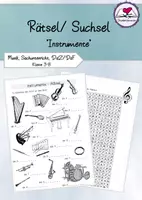 Vorschau - Arbeitsblätter - Suchsel/ Rätsel "Instrumente" Klasse 3-8 - Deckblatt