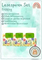 Vorschau - Arbeitsblätter - Frühling Lesespuren Inklusionsmaterial - Deckblatt