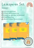 Vorschau - Arbeitsblätter - Sommer Lesespuren Inklusionsmaterial - Deckblatt