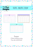 Vista previa - Hojas de trabajo - Stop - Tutti frutti - Portada