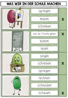 Vorschau - Stationenlernen - Klammerkarten Verben in der Schule DaZ/ DaF - Seite 3