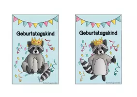 Vorschau - Bildkarten - Waschbärenklasse - Geburtstagsschilder / Geburtstagsaufsteller - Seite 3