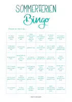 Vorschau - Arbeitsblätter - Sommerferienbingo - Deckblatt