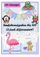Vorschau - Arbeitsblätter - Einmaleins und Umkehraufgaben (2-fach differenziert) - Deckblatt