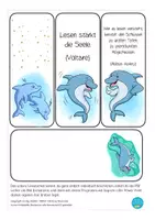 Vorschau - Anderer Materialtyp - Lesezeichen Klassentier Delfin / Delfinklasse - Geschenk zum Schulanfang / Schulstart - Seite 1